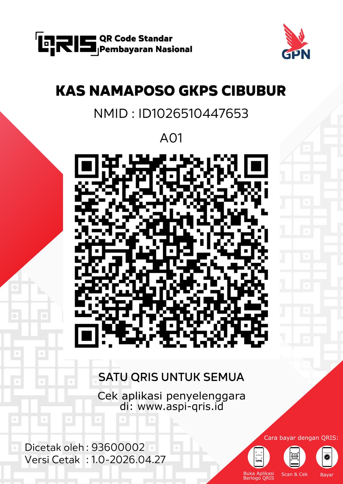 QRIS Kas Namaposo GKPS Cibubur